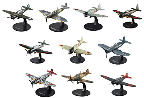 - Lote de 10 Aviones de Combate 1/72 Zero Nakajima Hawker Mitsubishi Kawasaki (10xG)