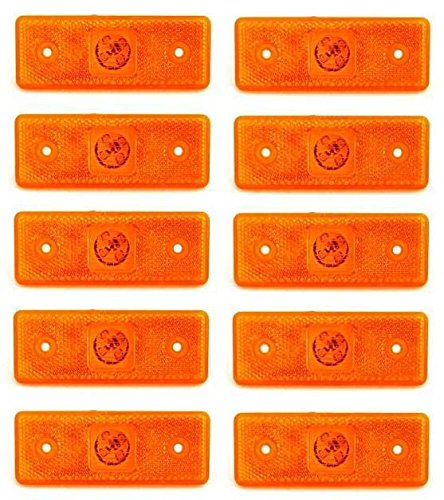 10 luces de gálibo laterales LED de 24 V, para remolques, chasis, camiones, caravanas, de color naranja