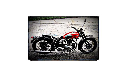 1950 rojo Hunter bicicleta motocicleta impresión de fotos A4 retro vintage años
