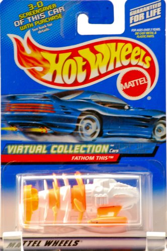 2000 - Mattel - Hot Wheels - Virtual Collection - Fathom This - White & Orange - Collector #152 - 1:64 Scale Dei Cast Metal - New - Out of Production - Limited Edition - Collectible by Hot Wheels