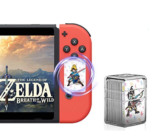 24 PCS NFC Tag Spielkarten für Die Legende Von Zelda Breath of The Wild Kompatibel mit Switch/Switch Lite/Wii U (con Estuche de Cristal)