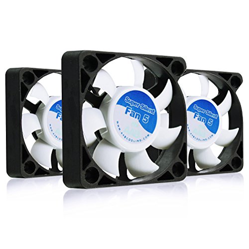 AABCOOLING Super Silent Fan 5 - Un Silencioso y Muy Efectivo Ventilador 50mm para Impresora 3D, Fan Cooler, Ventilador Laptop 5cm, Base Ventilador, 14,45m3/h, 3500 RPM - 3 Piezas 17,5 dB