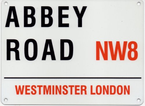 Abbey Road NW8 London Street Sign - Steel, 20 x 15cms