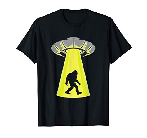 Abducción UFO Bigfoot Sasquatch secuestran platillo volante Camiseta