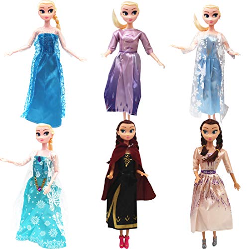 Accesorios para muñecas Conjunto de Ropa de 6pcs para Fashionistas muñeca Princesa Vestido de Fiesta Fashion Ropas Casual para 11.5 Pulgada