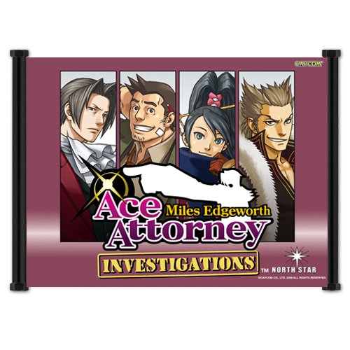 Ace Attorney: Phoenix Wright Apollo Justice Game Póster de tela para pared (53,3 x 40,6 cm)