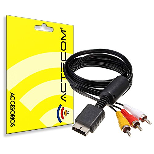 actecom® Cable RCA Audio Video para TV Playstation PS3 PS2 PS1 PSX AV Play One