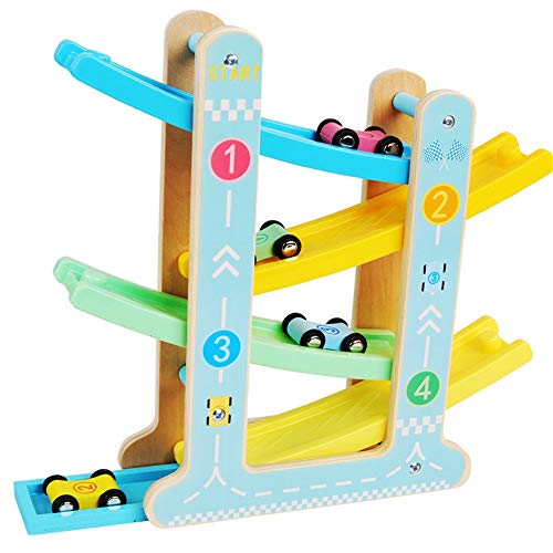 Actividad aprendices Cubo de Cosplay conjunto de juguete de carreras de coches de Madera Aparcamiento Lot pista for niños de juguete for niños Game Boy ( Color : Multi-colored , Size : Free size )