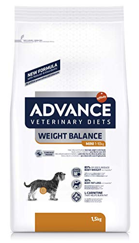 ADVANCE Veterinary Diets Weight Balance Mini - Pienso para Perros Mini con Problemas de Sobrepeso- 1,5 kg