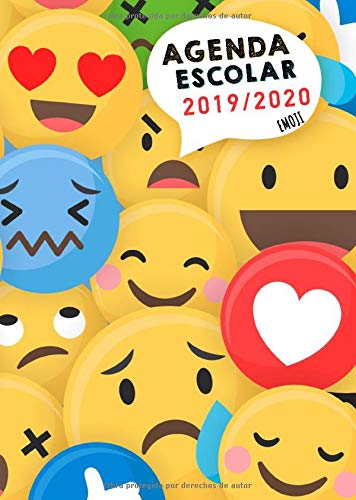 Agenda escolar 2019/2020: Agenda escolar diaria de septiembre de 2019 a agosto de 2020 - Emoji - Tamaño A5 - Agenda escolar 2019 2020 en español