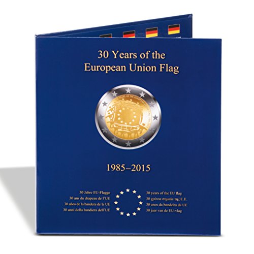 Álb. PRESSO para 23 monedas conmemorativas europ. de 2€ 30º aniv. de la Bandera de la UE
