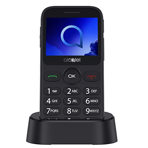 Alcatel 2019G Metallic Silver Pantalla 2.4" Teléfono Móvil Fácil Uso Teclas Grandes Camara 2mpx,Bluetooth BT 2.1,FM Radio,Linterna, Boton SOS,Grabador