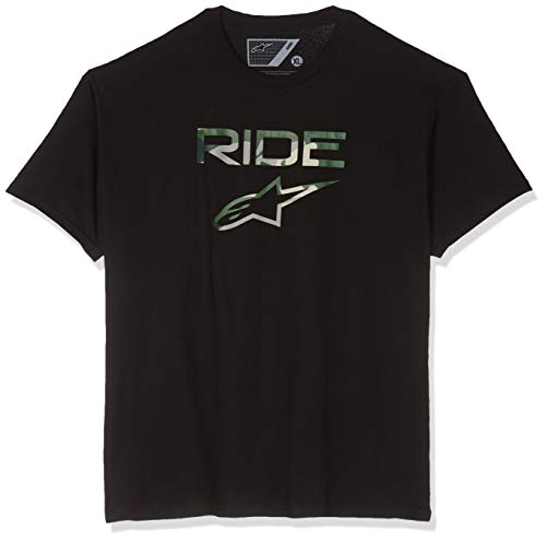 Alpinestars Ride 2.0 Camo Camiseta, Negro (Black 10), X-Large para Hombre