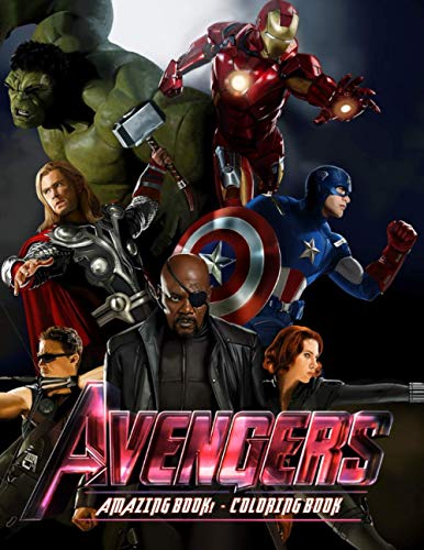 Amazing Book! Avengers Coloring Book: Cute illustration - Learn and Fun Big Images - For Kids - Stimulate Creativity