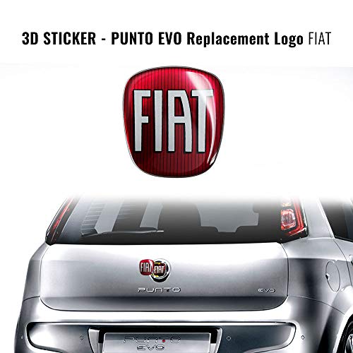 AMS 32016 Adhesivo Fiat 3D de Repuesto con Logotipo para Punto EVO