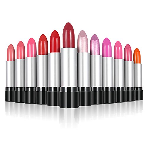 Anself - 12 colores Conjunto de Pintalabios brillante cosmético para maquillaje de labios para moda de mujeres (#2)