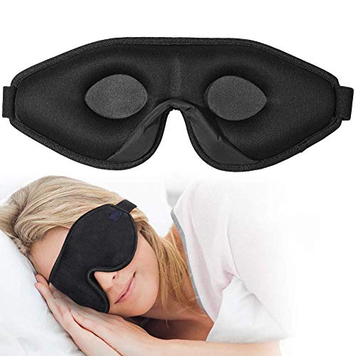 Antifaz para dormir OriHea mujeres y hombres, 3D Comfort Ultra Soft Premium Antifaz para dormir, Block Out Light 100% Eye Shade Cover, Venda de espuma de seda ajustable con los ojos vendados, Viaje