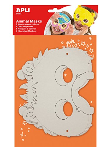 APLI Kids - Máscaras de cartón animales, 6 uds