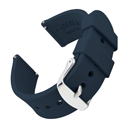 Archer Watch Straps - Correas Reloj Silicona de Liberación Rápida para Hombre y Mujer (Azul Noche, 24mm)