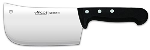 Arcos Serie Universal - Hachuela Macheta de Cocina para cortar huesos y carne, Hoja de Acero Inoxidable NITRUM 160 mm, Mango de Polioximetileno (POM), Color Negro