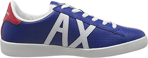 Armani Exchange AX Logo Box Sole Sneakers, Zapatillas para Hombre, Azul (Blue France 00005), 41 EU