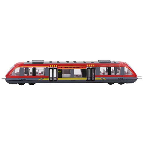 Atyhao Modelo de Tren de Locomotora de Juguete, Juguetes educativos para niños, simulación de aleación, Modelo de Tren, Coche, Tren de Juguete, Motor de lotomotriz de Alta Velocidad, Modelo(Rojo)