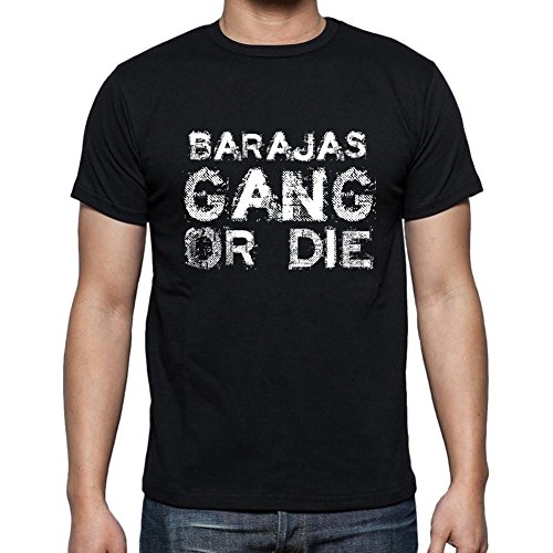 Barajas Family Gang, Camiseta para Las Hombres, Manga Corta, Cuello Redondo, Negro