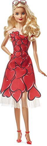 Barbie Collector, Muñeca Fiesta romántica, regalo con caja personalizable (Mattel FXC74)