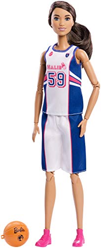 Barbie Fashionista Made To Move, muñeca jugadora de baloncesto con accesorios (Mattel FXP06)