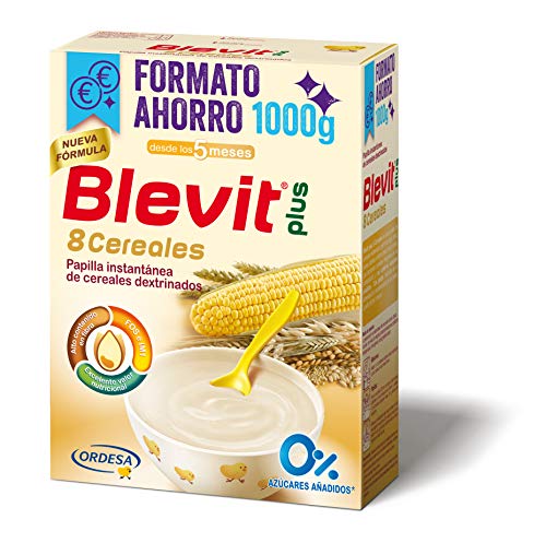 Blevit Plus 8 Cereales, 1 unidad 1000 gr. Cereales para bebé. A  partir de los 5 meses.