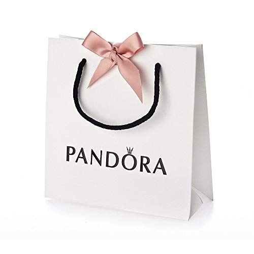 Bolsa de Pandora (16x16x6). Lazo rosa y cordón negro