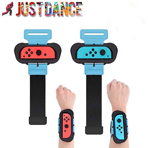 brazalete deportivo Just Dance Banda Elástica Ajustable para Joy con Mando, pulsera actividad de juego Nintendo Switch 2020/2019/2018 y Zumba ( Kit de 2pzs)