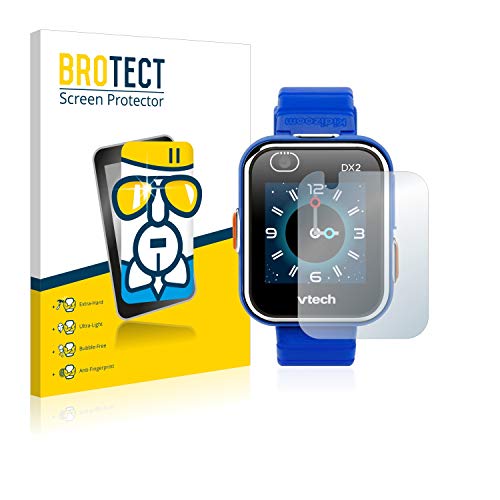 BROTECT Protector Pantalla Cristal Compatible con Vtech Kidizoom Smart Watch DX2 Protector Pantalla Vidrio - Dureza Extrema, Anti-Huellas, AirGlass