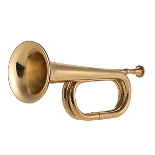 Bugle Call Trompeta De Caballería Cuerno Instrumento De Metal con Boquilla para La Banda De La Escuela