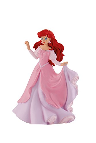 Bullyland 12312 – Figura de Disney Ariel en Vestido Rosa, Aprox. 10 cm de Alto, Figura Pintada a Mano, sin PVC, Regalo Ideal para niños y niñas para Jugar de fantasía