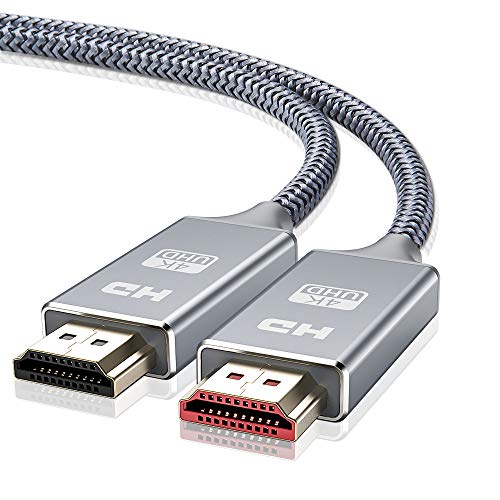 Cable HDMI 4K de10 m, HDMI de alta velocidad, 18 Gbps, HDMI 2.0, 4 K a 60 Hz, compatible con Fire TV, soporte 3D, función Ethernet, vídeo 4K UHD 2160p, HD 1080p 10 Metros gris
