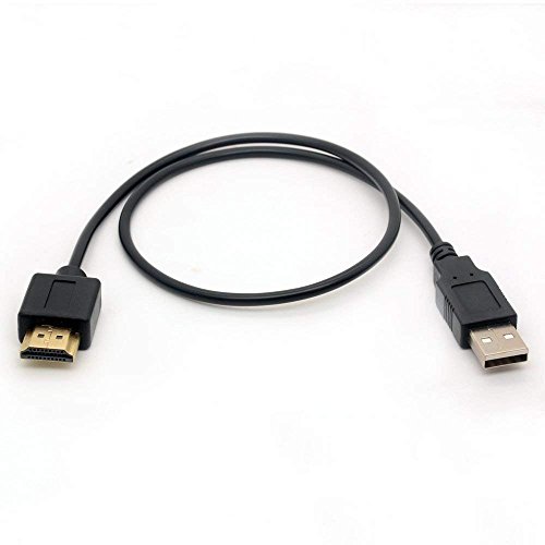 Cable USB a HDMI – USB 2.0 A macho a HDMI macho, cable convertidor de extensión de 50 cm