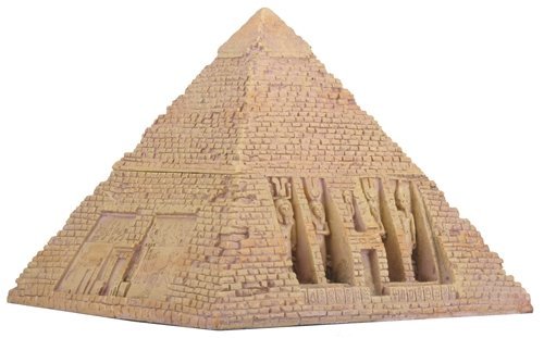 Caja de pirámide de piedra arenisca egipcia coleccionable contenedor de decoración