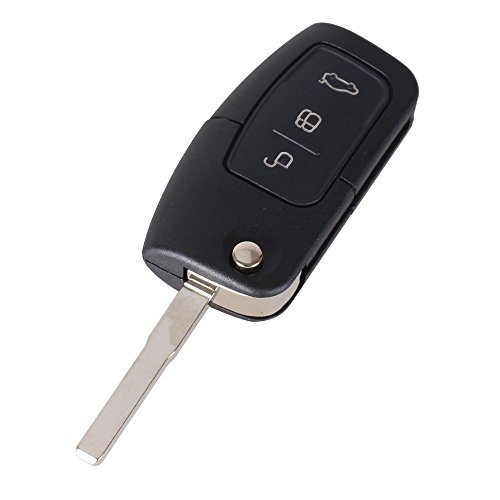 Carcasa llave para Ford Fiesta Focus Mondeo Smax Cmax Kuga | 3 botones | Mando a distancia