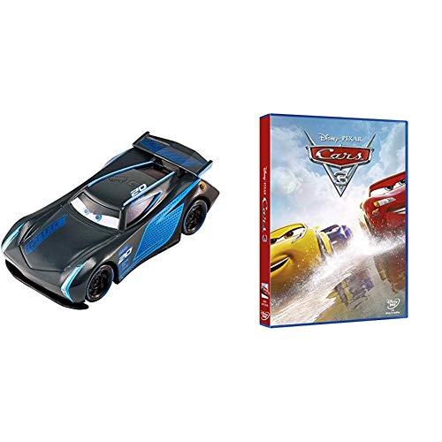 Cars 3 DVD + Cars 3-DXV34 Coche Jackson Storm Mattel