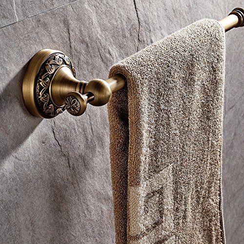 Casewind - Toallero de color bronce hecho de latón de calidad, estilo antiguo con motivos de olas ideal para cuarto de baño, aseo o cocina, de 30 cm