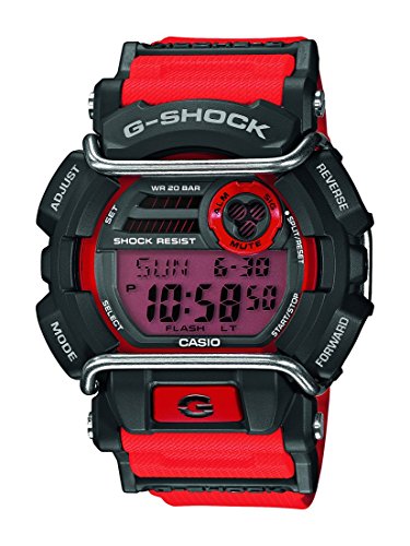 Casio GD-400-4ER - Reloj de Cuarzo para Hombre, con Correa de plástico, Color Rojo