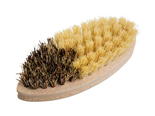 Cepillo de limpieza para verduras de Bümag, de madera de haya con dos tipos de cerdas naturales