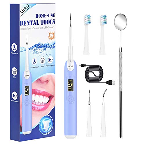 Cepillos de Dientes, Limpieza Dental Cepillos Dentales, Limpieza de los Dientes Bucal Limpiador con 2 Modos de Cepillado, 1 Recambio Cabezales kit Limpieza Dental 3 in 1