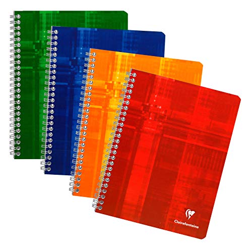 Clairefontaine 8812C - Lote de 5 Cuadernos con A5 MAXI cuadriculado 17x22 cm de 224 páginas, colores surtidos (Metric)