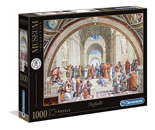 Clementoni- Puzzle 1000 Piezas Museos La Escuela de Atenas, Multicolor (39483.8)