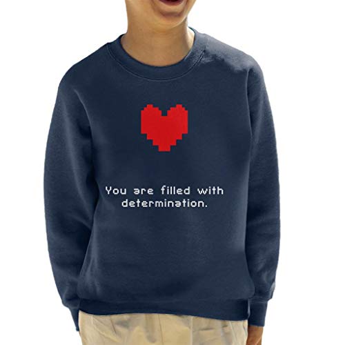 Cloud City 7 Undertale Heart You Are Filled with Determination Kid's Sweatshirt