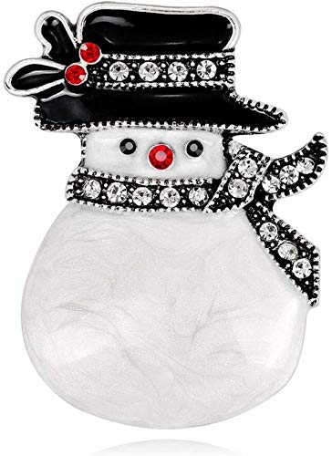 CMXUHUI Hermoso Sombrero de Navidad Broche Navidad año Nuevo muñeco de Nieve Broche Sombrero Antiguo Moda Bufanda Ramillete Regalos Plateado (Color : Silver)