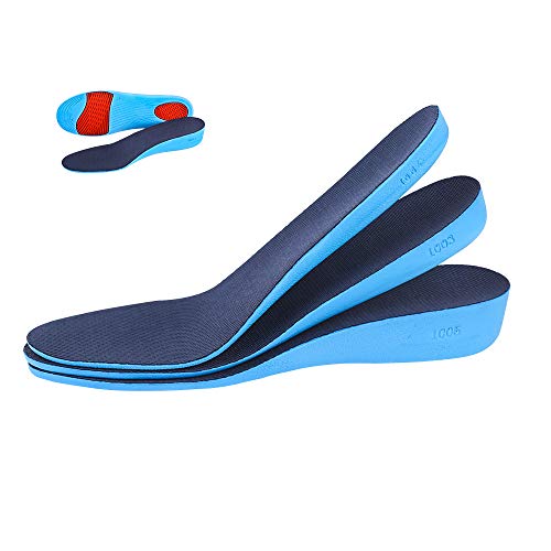 CosyInSofa Plantilla de aumento Altura de amortiguación elástica Altura de inserción de calzado deportivo para hombres o mujeres Cómodas plantillas de reemplazo transpirables (2.3cm(L:40-45EU), Azul)