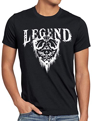 CottonCloud Link Legend Camiseta para Hombre T-Shirt Hyrule Switch NES n64, Color:Negro, Talla:5XL